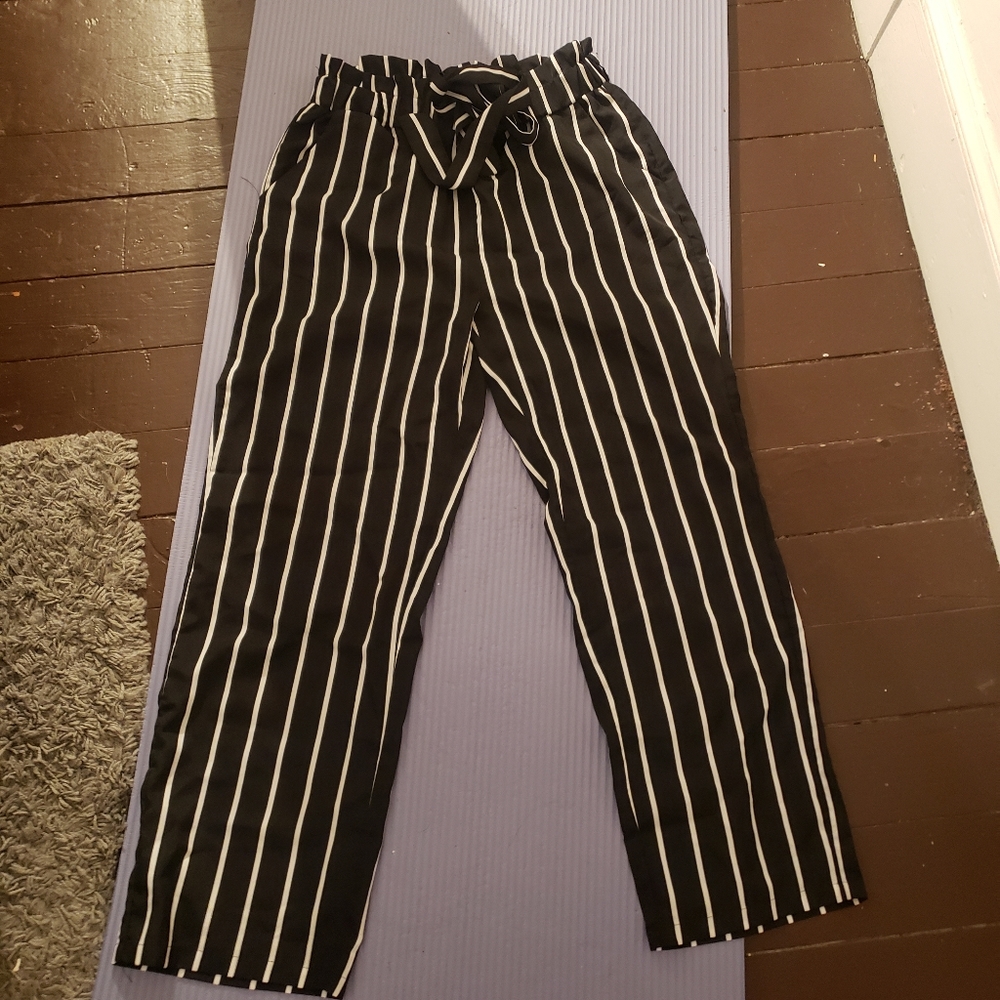High waisted flowy pants
